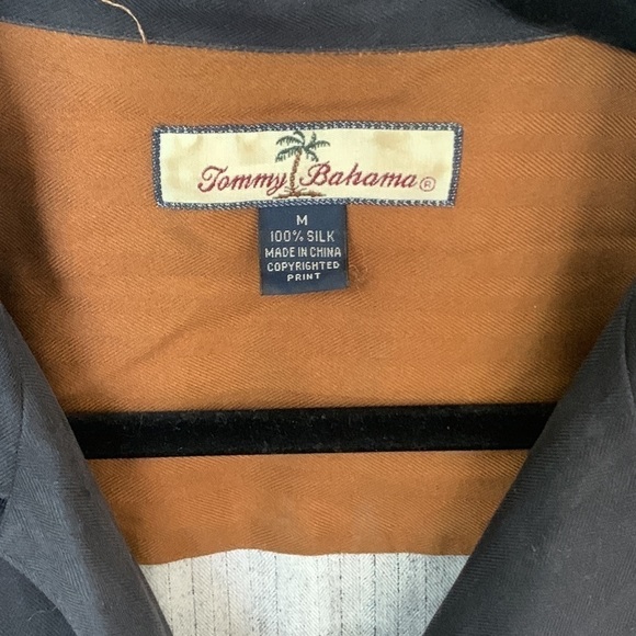 Men's Black and Brown Leaf Print Shirt - Picture 4 of 7